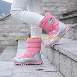 Stövlar flickor rosa barn snö boot vinter varm päls anti-halkbarn för skor