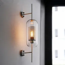 Lampada da parete moderna a Led in vetro per camera da letto Nordic Wall Sconce Light Fixture Loft Industrial Decor Luci a specchio per la casa Apparecchio327l