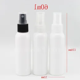 60ml x 50 frasco de plástico spray branco vazio, frasco de medicamento líquido 60cc, recipiente de bomba de 2 oz PET, frascos de perfume pulverizador de névoa Txotg