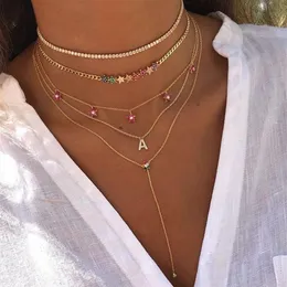 قلادة سلسلة النجوم المطلية بالذهب للسيدة سيدة 2018 هدية عيد الميلاد الأزياء gorgous قلادة Chocker قلادة 278U