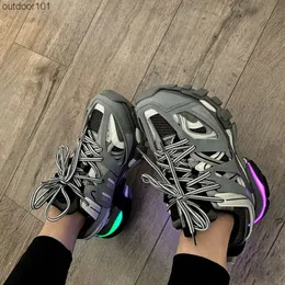 Paris 3.0 Belenciaga Track s Luminous Runners ayakkabı erkekler kadın orijinalleri sarı pembe siyah led spor gündelik ayakkabı moda klasik eğitmenler spor ayakkabılar