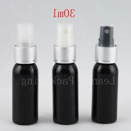 30ml x 50 boş siyah sis sprey plastik şişe mini püskürtücü seyahat şişeleri Erkekler doldurulabilir konteyner şişeleri parfümer kalay loxcx