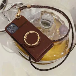 أزياء Crossbody Leather Leather Strap Phone Phone Case Luxury Gold Letter Designer مع Mirror for iPhone 14 Pro Max Plus 13 12 11