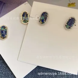 Tasarımcı Kendras Scotts Takı Şık ve Minimalist Ellie Lüks Lapis Lazuli Oval Küpeler Kolye Set Mücevherleri Kadınlar İçin