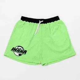 Marca de moda americana Inaka Mens Versátil Malha Respirável Shorts de Basquete para Esportes e Lazer