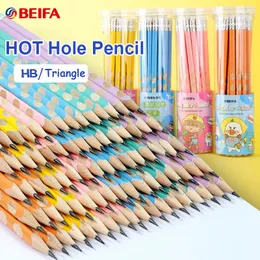 Beifa 30pc/Lot Pencil Lapices Safe Lead Free Stationery HB Student Triangle Rod Correction Grip Posture Pencils Supplies School 240118