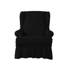 Stol täcker wingback täckskydd slipcover stretch kjol stil smutsig motståndare röd grå svart294v