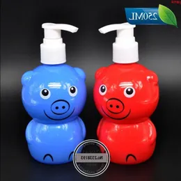(30 pçs/lote) 250ml vazio parafuso dos desenhos animados bomba de sabão líquido garrafa 250cc viagem shampoo e gel de banho embalagem r24goods orxkm
