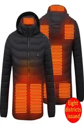 QNPQYX 8 Área Colete Aquecido USB Aquecimento Inverno Quente Eletricamente Aquecido Jaqueta Hoodies Pesca Ao Ar Livre Caça Colete Caminhadas7130166