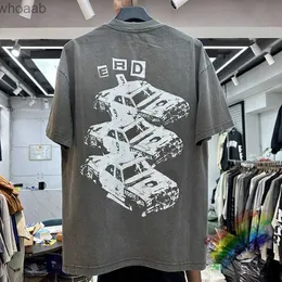 T-shirt da uomo Washed ERD T Shirt Uomo Donna Cartoon Car Stampa Tee Top Streetwear T-shirt vintage oversize 240130