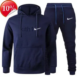 Mens Tracksuits Sweater Trousers Set Basketball Streetwear Sweatshirts Sports Suit Brand Letter Ik Baby Clothes Thick Hoodies Men Pants JQJC