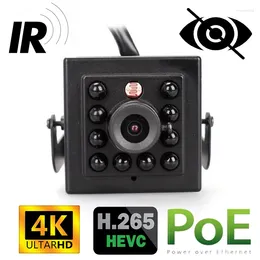 Ultra HD 8MP IP كاميرا داخلية H.265 ONVIF MINI SMALL CCTV Light Vision IR 940NM POE Security Inside