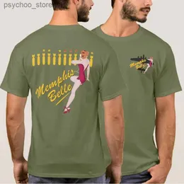 남자 티셔츠 B-17 플라잉 요새 멤피스 벨리 티셔츠 100%면 O- 넥 여름 짧은 소매 캐주얼 남성 티셔츠 크기 S-3XL Q240130