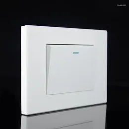 Smart Home Control 118 mm hochwertige, reinweiße große Platine, 250 V, 16 A, 1 Gang/2 Wege, Haushaltswand-Netzschalter, PC, flammhemmendes Panel