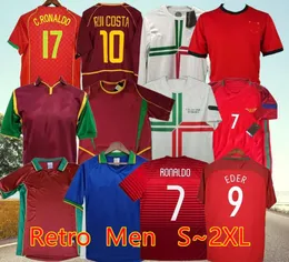 Figo Retro Soccer Jerseys Ronaldo 1998 1999 2012 2012 Boa Morte 2002 2004 Rui Costa Figo Nani Classic Football قمصان Camisetas de Futbol Portagal Vintage