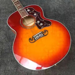 Golden Tuner 43 Zoll Tabak Sunburst Acoustic Gitarre mit Rosewood Griffbrett, Red Pickguard, kann angepasst werden 3698