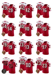 San'francisco''49ers''deebo Samuel George Kittle Nick Bosa Custom Red/White 2023 F.U.S.E. 50th Patch Shotback Football Sched Jersey