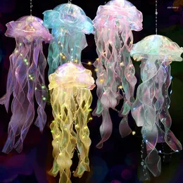 Night Lights Jellyfish Lamp Portable Flower Girl Room Atmosphere Decoration Bedroom Home