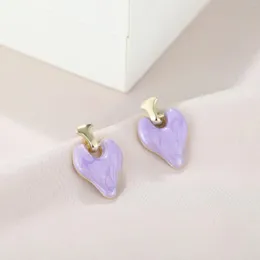 Kolczyki Dangle Modne fioletowe sztuczne klejnot senior uczucie luksusowego prezentu kobiet