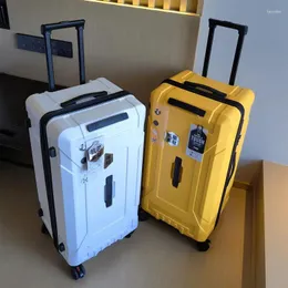 Valigie Design Trolley Valigia da viaggio Valigia di grande capacità a cinque ruote Portante Baule Custodia con password di moda