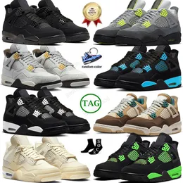 Scarpe da ginnastica 4s Jumpman 4 Scarpe da basket Designer Giallo Rosa Rosso Blu Thunder Anno del drago Neon Pure Money Midnight Navy Uomo Donna Taglia grande 13 Piattaforma