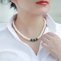Collana di perle da donna con perle d'acqua dolce irregolari naturali nuove da 89 mm, bianche, rosa, viola