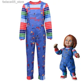 Thema Kostüm Anime Chucky Cosplay Kommen Scary Erwachsene Cos Overalls Halloween Horror Kleidung Für Männer Frauen Party Kommt Requisiten Q240130
