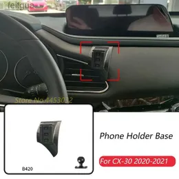 Suportes de montagem de telefone celular Base de suporte de telefone de carro Montagens especiais para Mazda CX-30 2020-2021 Acessórios de base de suporte de saída de ar fixo com cabeça esférica 17mm YQ240130