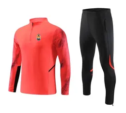 FC Shakhtar Donetsk Ternos esportivos de lazer masculino e infantil ao ar livre de manga comprida semi-zíper roupas de treinamento esportivo casaco casual tamanho 4XS-2XL