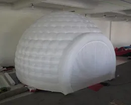 Partihandel Personlig 6m/10 m Dia Stor LED -upplyste uppblåsbar kupoltält Blow Up White igloo Tents för utomhusfester eller evenemang