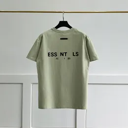 High Street Designer Mens T-shirts Chest Letter Laminerad tryck Kort ärm högkvalitativ lös överdimension T-shirt 100% bomullstoppar för män Tshirt S-XL