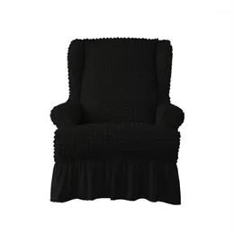 Stol täcker wingback täckskydd slipcover stretch kjol stil smutsig resistent röd grå svart237j