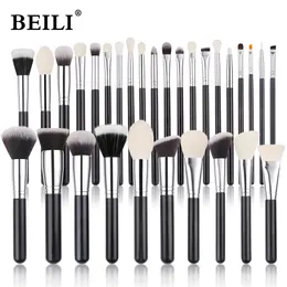 Beili 152530 PCS Makyaj Fırçaları Set Profesyonel Doğal Keçi Saç Vakfı Göz Farı Kaşları Makyaj Fırçaları 240124