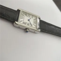 neue Mode Damenuhr Stahl Silbergehäuse weißes Zifferblatt Mann Damenuhr Quarzuhren 053 250k