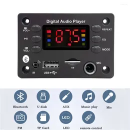 سيارة ميكروفون USB TF FM Radio MP3 Music Player مكبر صوت DC 5V 12V Bluetooth 5.0 WMA WAV APE Decoder Board Free