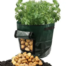 Borsa contenitore per la crescita delle patate Pianta fai da te in polietilene panno pianta giardinaggio ortaggio addensato può borsa per la crescita delle piante attrezzi da giardino 240130