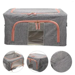 Storage Bags Window Box Home Organizer Desktop Container Bins Quilt Foldable Steel Frame Shoe Containers For Clothes Oxford Fabric