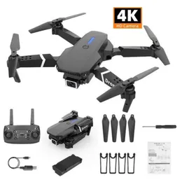 LED -lampor Ny E88Pro RC Drone 4K Professinal med 1080p vidvinkel Dual HD -kamera Fällbar RC -helikopter WiFi FPV Höjd Håll förkläde säljer