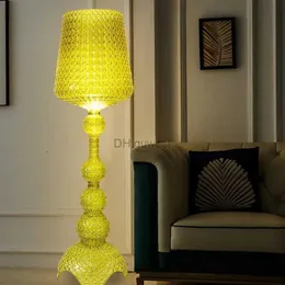 Golvlampor modern ihålig designlampa akrylbord ledde stående ljus vardagsrum hotell sovrum hem dekor lampara de pie salon yq240130