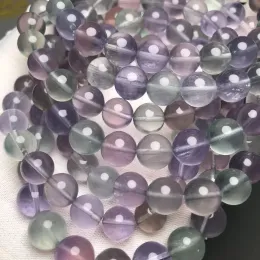 Crystal Meihan Aa Macaron naturali fluorite fluite rotonde perle sciolte per gioielli Regali di design