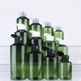 50x50ml 100ml 150ml 200ml verde vazio ombro inclinação pet plástico creme garrafas de cuidados com a pele para shampoo recipiente cosmético rthvx