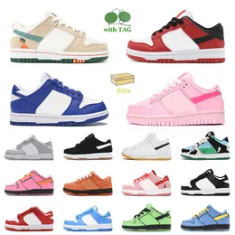 Designer Pink Panda Low Kids Running Shoes Big Kid trainers toddler sports shoes Coast Coast Chunky Kentucky Sean Cliver University Blue Red Chicago Shadow Children