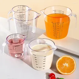 측정 도구 150/300/600/1000 ML 플라스틱 컵 투명한 머그잔 붓 스피트 계량 장치 시각적 베이킹 도구 표시