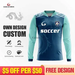 Fans Tops Tees Other Sporting Goods Custom Sublimation Polyester Team Sports Football T-Shirt Youth Boys Girls College Soccer Jersey Long Sleeve Shirts With Pockets