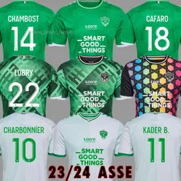 Maillot ASSE 2023 2024 jako Saints Etienne Bramkarz piłkarski koszulki butikowe des verts 23 24 Krasso Wadji Cafaro Charbonnier Kit Football Shirts Trzeci sprzęt 1271
