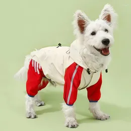 犬のアパレル防水ペットの服夏のためのジャンプスーツ夏の子犬レインコートヨーキーチワワレインコートマスコタ全体