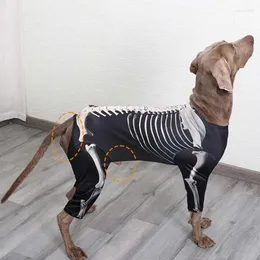 Cão vestuário cães hoodie roupas 4leg moletom esqueleto traje halloween cosplay camisola com capuz médio grande gota