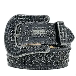 2024 Män kvinnor BB Simon Designer Belt Retro Needle Buckle Belt 20 Color Crystal Diamond 895DDDDD