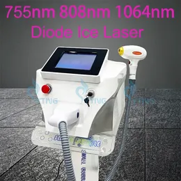 Ny ankomst Diode Hårborttagningsmaskin smärtfri kvinna Man Full Body Permanent Epilator Laser Diode 3 våglängder 755 808 1064 Depilation Hög effekt Lazerutrustning