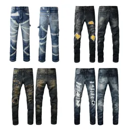 фиолетовые джинсы дизайнерские мужские джинсы хип-хоп модные молнии моющиеся джинсы с надписью ретро модный мужской дизайн мотоциклетные велосипедные узкие джинсы размер 28-40.888